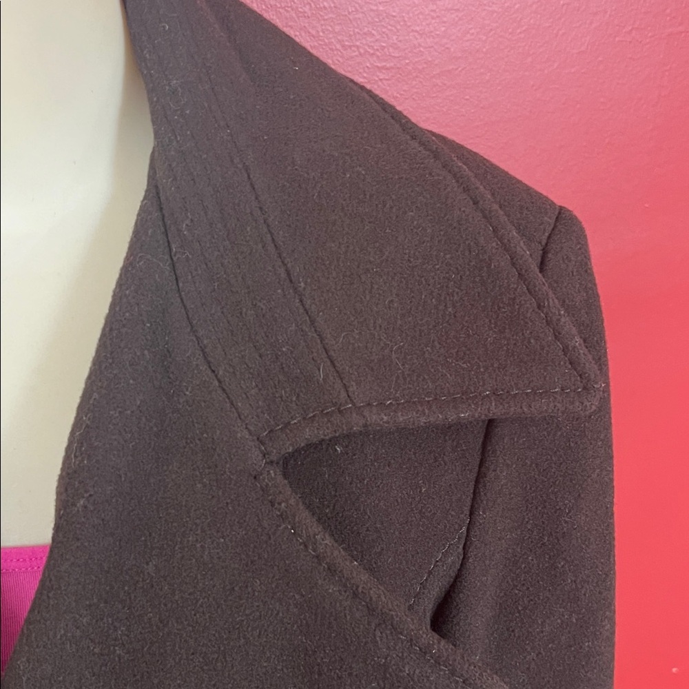 EUC Esprit Brown Double-Breasted Pea Coat - Picture 4 of 13